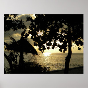 Poster Coucher de soleil de Fidji