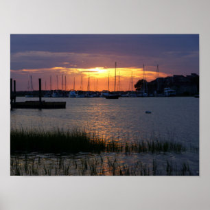 Poster Coucher de soleil de Folly River