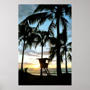 Poster Coucher de soleil de Haleiwa