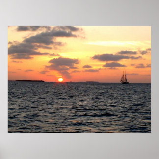 Poster Coucher de soleil de Key West - Floride
