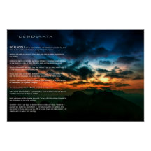 coucher de soleil de la montagne DESIDERATA