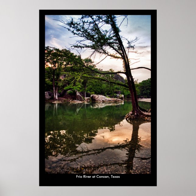 Poster Coucher de soleil de la rivière Frio (Devant)
