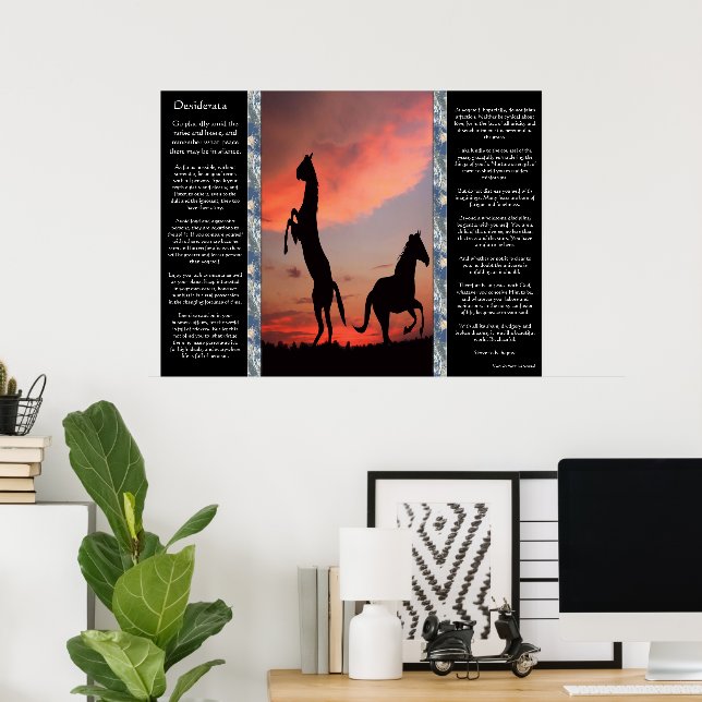 Poster Coucher de soleil de l'étoile noire de Desiderata (Bureau à domicile)