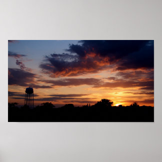 Poster Coucher de soleil de l'Iowa