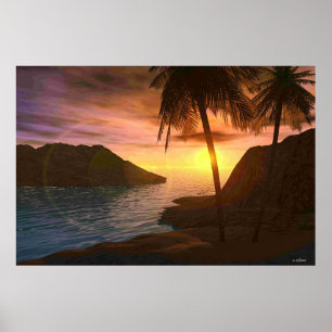 Poster Coucher de soleil de Maui