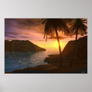 Poster Coucher de soleil de Maui