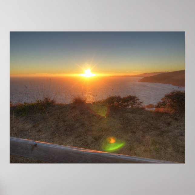 Poster Coucher de soleil de Muir Beach (Devant)