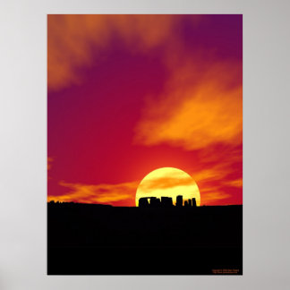 Poster Coucher de soleil de Stonehenge