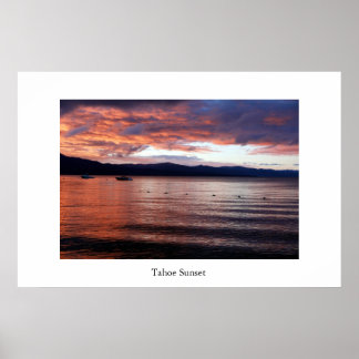 Poster Coucher de soleil de Tahoe