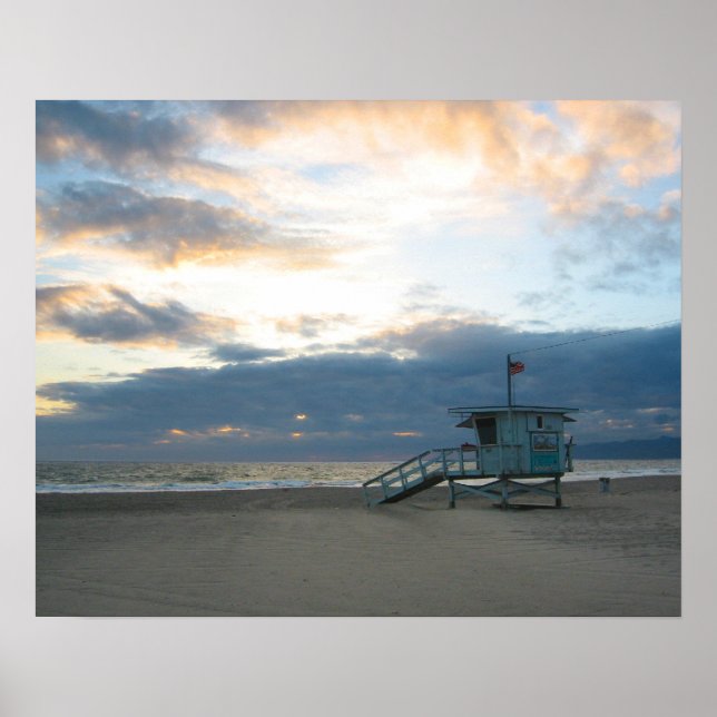 Poster Coucher de soleil de Venice Beach (Devant)