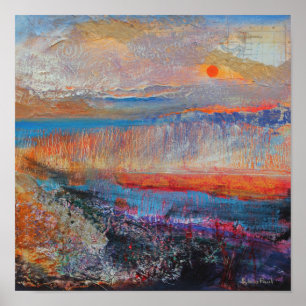 Poster Coucher de soleil des marais 2013