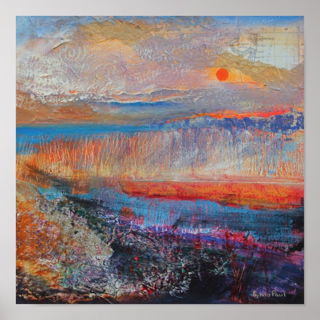 Poster Coucher de soleil des marais 2013 (Devant)