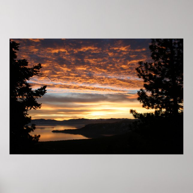 Poster Coucher de soleil d'été à Tahoe (Devant)