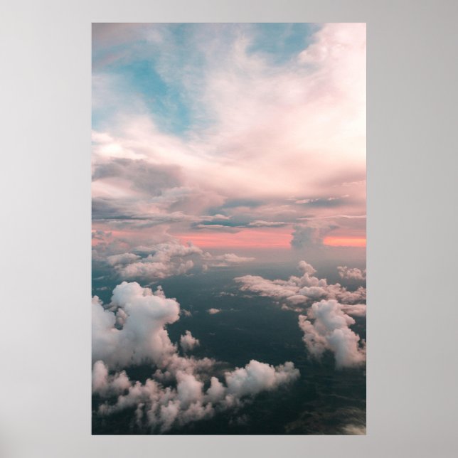 Poster Coucher de soleil d'été Nuages Sky Paysage (Devant)