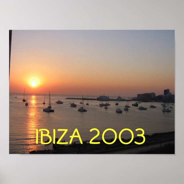 Poster Coucher de soleil d'Ibiza (Devant)