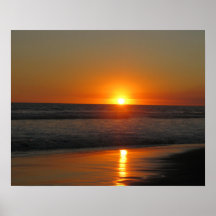 Coucher de soleil d'or à El Zonte Beach