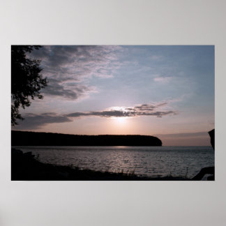 Poster Coucher de soleil du comté de Door dans le Wiscons