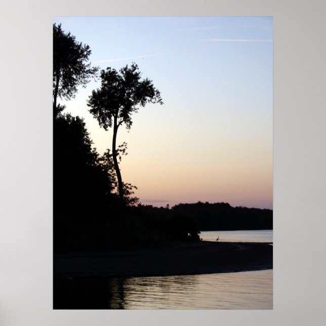 Poster Coucher de soleil du fleuve Mississippi (Devant)