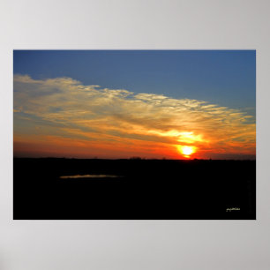 Poster Coucher de soleil du Kansas