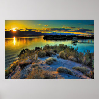 Poster Coucher de soleil du lac Havasu