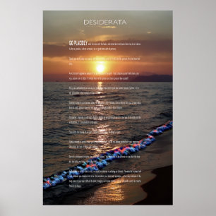 Poster coucher de soleil du Pacifique DESIDERATA