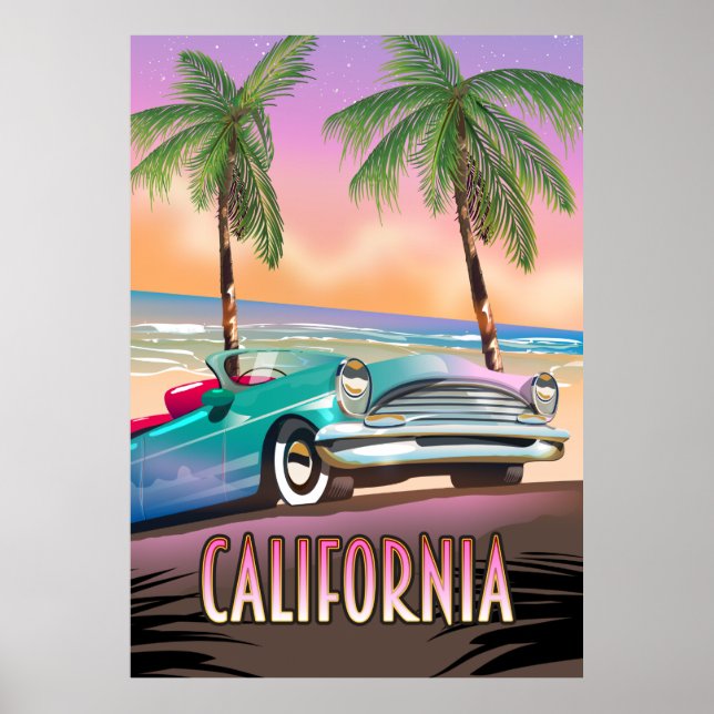 Poster Coucher de soleil du Paradis californien (Devant)
