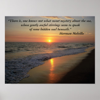 Poster Coucher de soleil en bord de mer