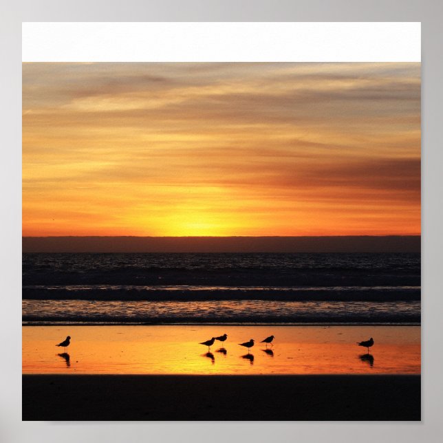 Poster Coucher de soleil en Californie (Devant)