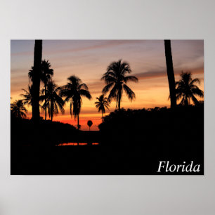 Poster coucher de soleil en Floride