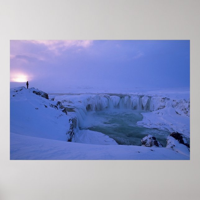 Poster Coucher de soleil en hiver (Devant)