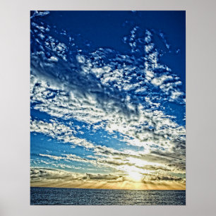 Poster Coucher de soleil en Ligurie - Cinque Terre, Itali