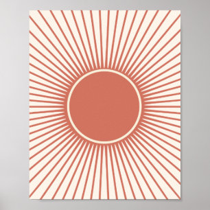 Poster Coucher de soleil en terre cuite