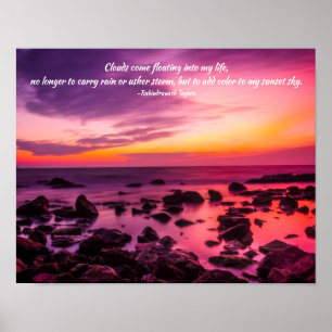 Poster Coucher de soleil époustouflant avec une citation 