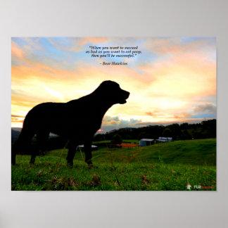 Poster Coucher de soleil et caca