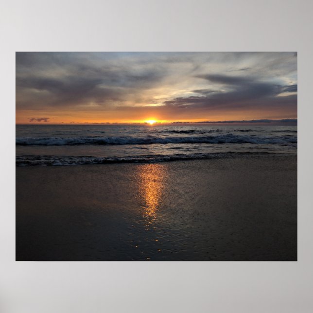 Poster Coucher de soleil hawaïen (Devant)
