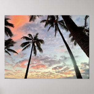 Poster Coucher de soleil hawaïen