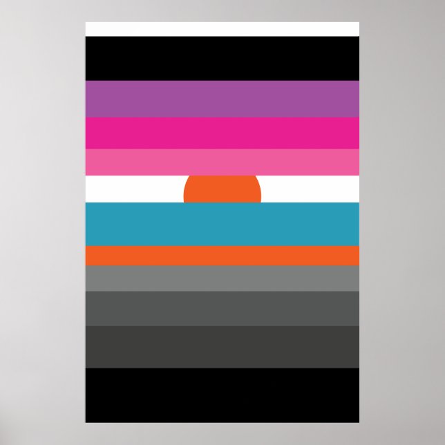 Poster Coucher de soleil minimal (Devant)