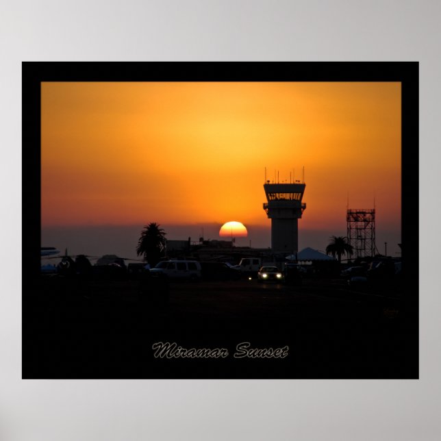 Poster Coucher de soleil Miramar (Devant)