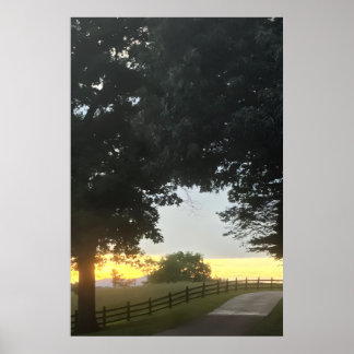 Poster Coucher de soleil nuageux l'après-midi