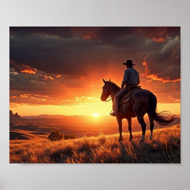 Poster Coucher de soleil occidental (8 x 10) (Devant)