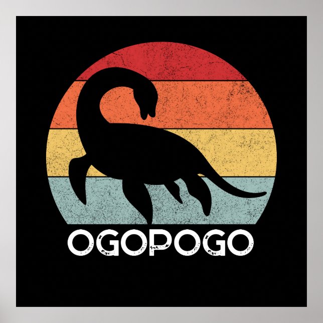Poster Coucher de soleil rétrograde Ogopogo les années 70 (Devant)