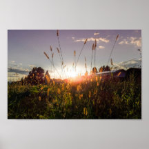 Coucher de soleil romantique dans les champs (Graz