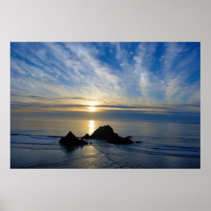 Poster Coucher de soleil romantique en Californie