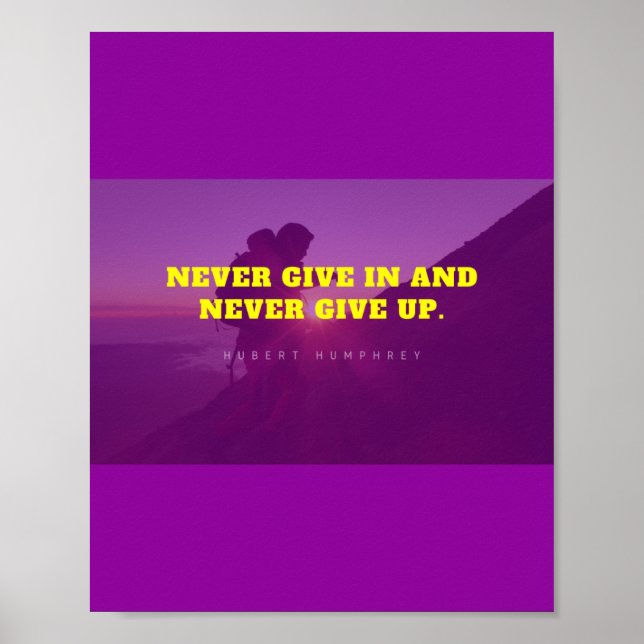 Poster Coucher de soleil rose motivationnel (Devant)