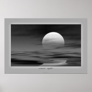 Poster coucher de soleil silencieux