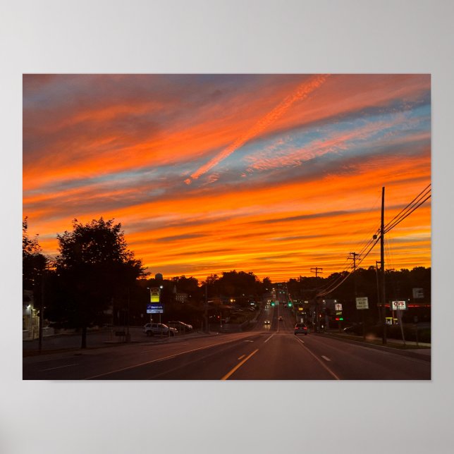 Poster Coucher de soleil stratus (Devant)