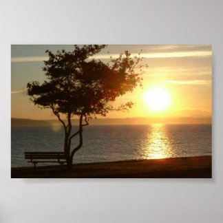 Poster Coucher de soleil sur Beach Drive
