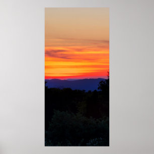 Poster Coucher de soleil sur Blue Ridge Parkway