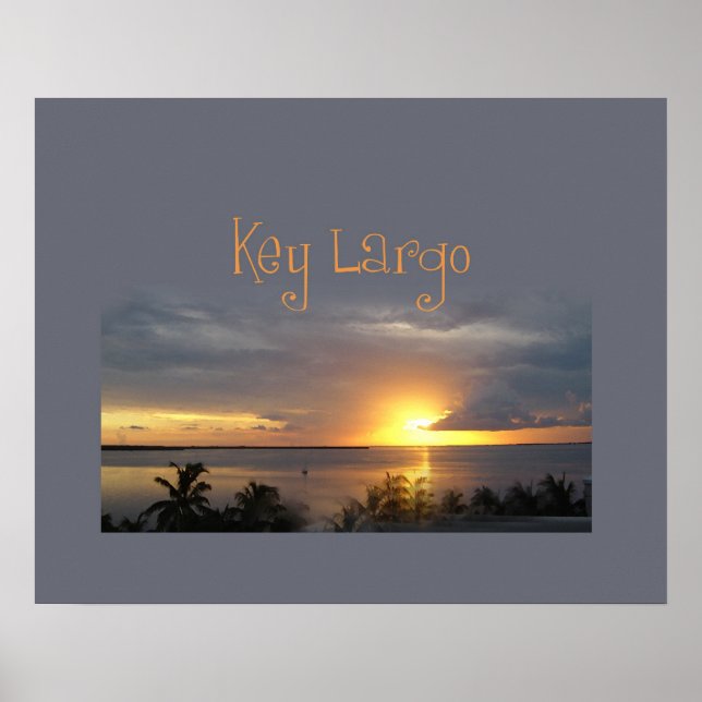 Poster Coucher de soleil sur la baie (Devant)