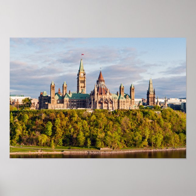 Poster Coucher de soleil sur la Colline du Parlement - Ot (Devant)